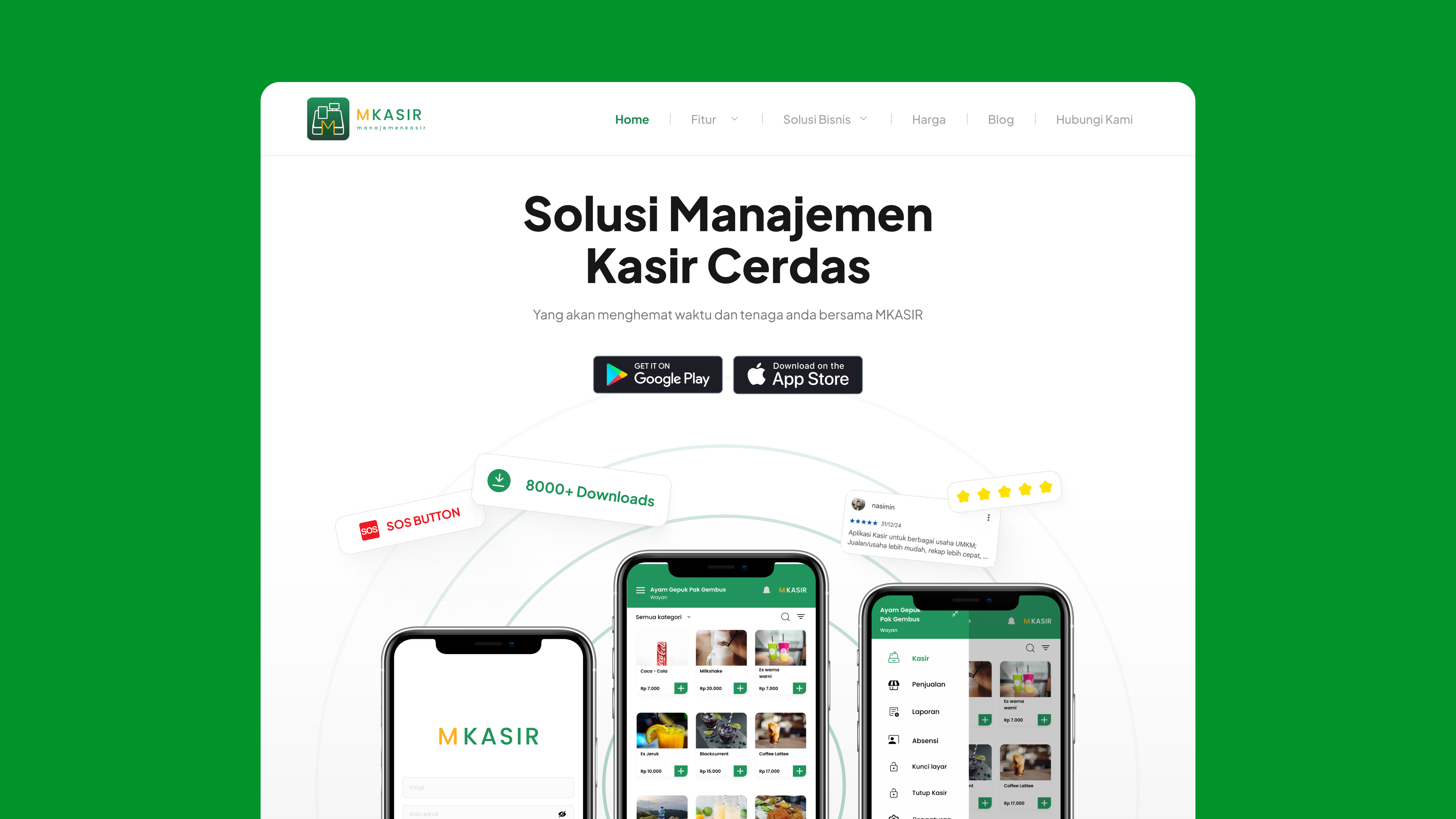 Landing Page Mkasir Preview